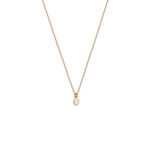 Gold infinity 01 necklace with diamond miniaturka