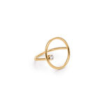 infinity 07 gold ring with 0.11 ct diamond miniaturka