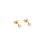 złote kolczyki z brylantami 0.22 ct infinity 08 miniaturka