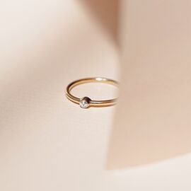 Unique handcrafted Joy - gold engagement ring with diamond