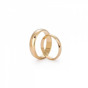 Unikalne ręcznie robione Obrączki półokrągłe złote