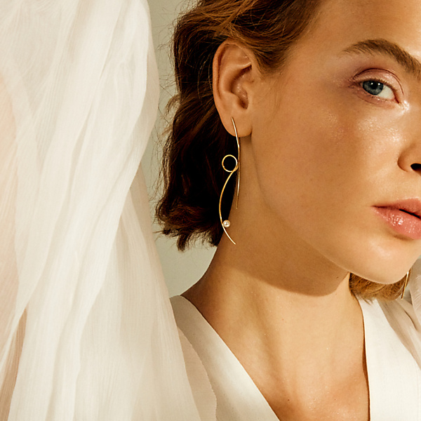 Złote kolczyki z perłami Imagine 04