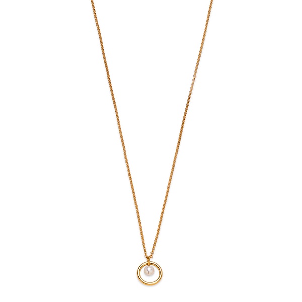 złoty naszyjnik z perłą imagine 02 - ręcznie wykonana biżuteria