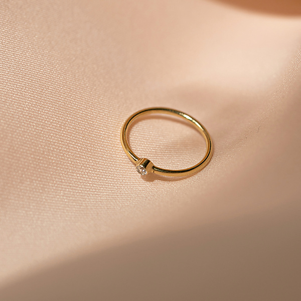 Złoty Pierścionek zaręczynowy Radość