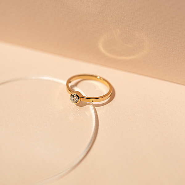 Złoty Pierścionek zaręczynowy Zaufanie