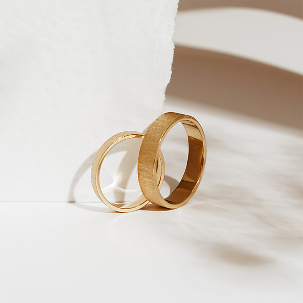 Złote Obrączki matowione