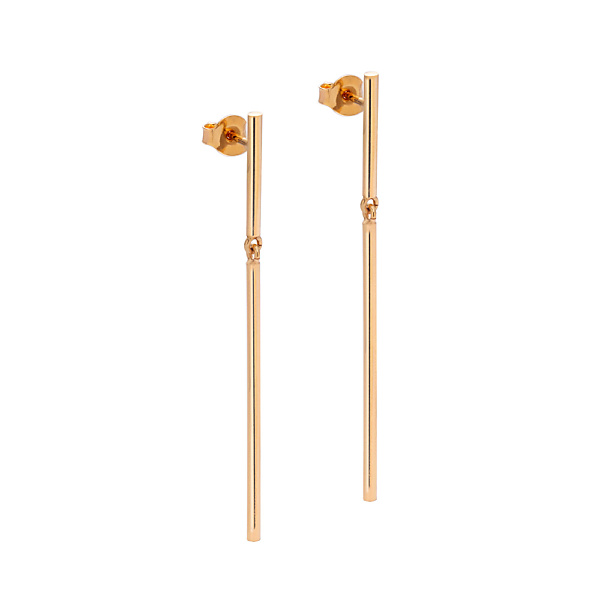 złote kolczyki moon 04 - ręcznie wykonana biżuteria