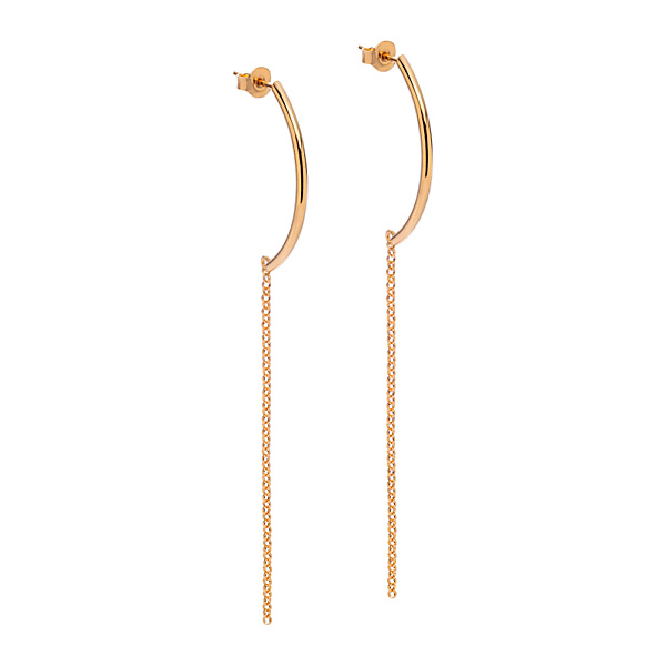 złote kolczyki moon 05 - ręcznie wykonana biżuteria