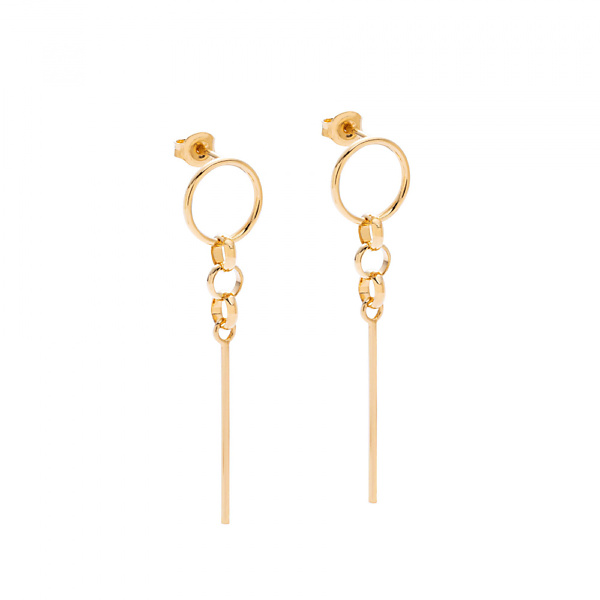 kolczyki hoops 02 gold - ręcznie wykonana biżuteria