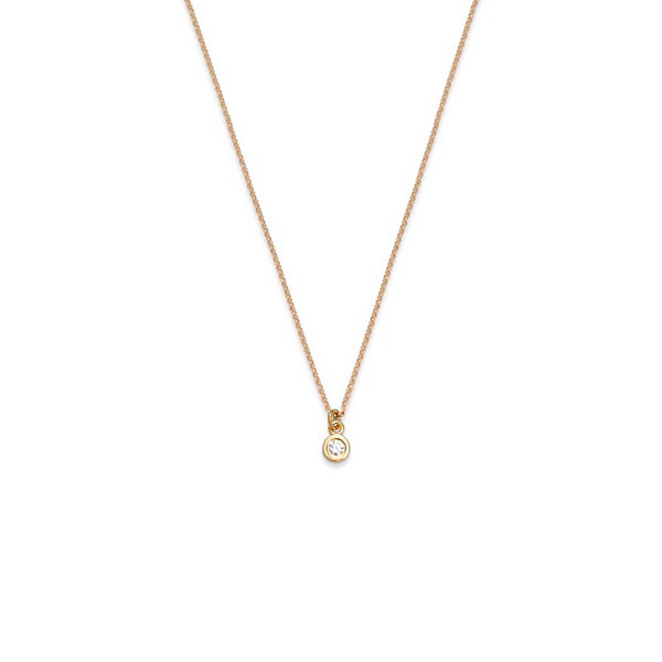 złoty naszyjnik z brylantem 0.06 ct infinity 01 - ręcznie wykonana biżuteria