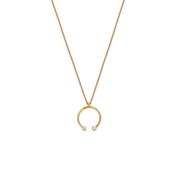 złoty naszyjnik z brylantami infinity 03 - ręcznie wykonana biżuteria