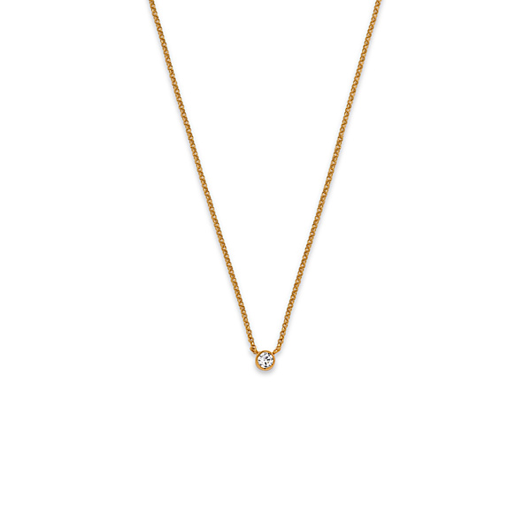 złoty naszyjnik z brylantem 0.11 ct infinity 04 - ręcznie wykonana biżuteria