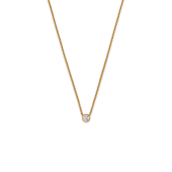 złoty naszyjnik z brylantem 0.16 ct infinity 04 - ręcznie wykonana biżuteria