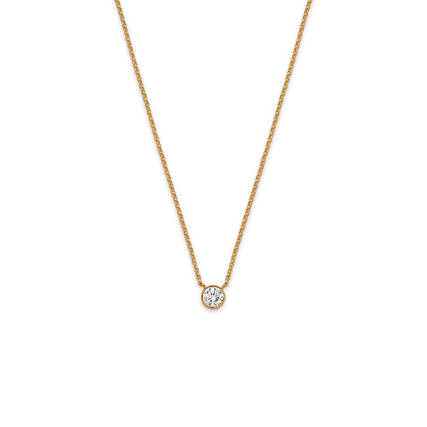 złoty naszyjnik z brylantem 0.35 ct infinity 04 - ręcznie wykonana biżuteria