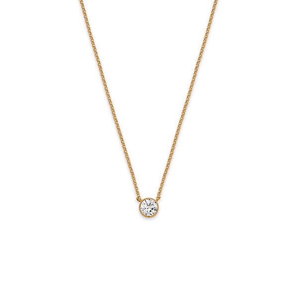 złoty naszyjnik z brylantem 0.5 ct infinity 04 - ręcznie wykonana biżuteria