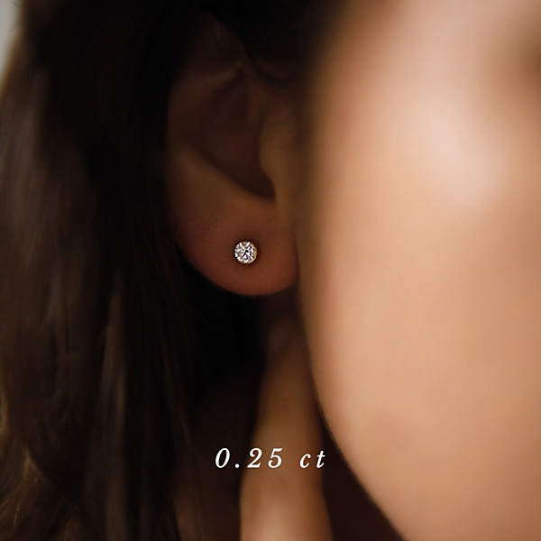 Złote kolczyki z brylantami 0.5 ct Infinity 08