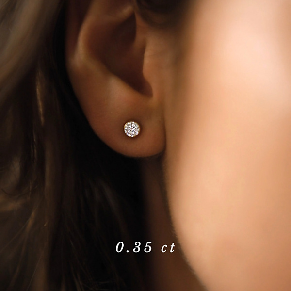 Złote kolczyki z brylantami 0.7 ct Infinity 08