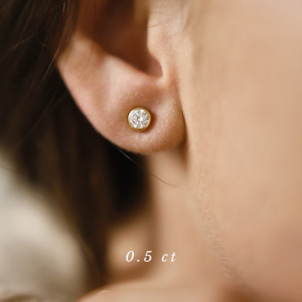 Złote kolczyki z brylantami 1 ct Infinity 08