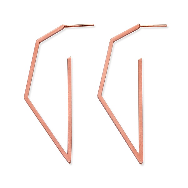 Złocone kolczyki subtle no2 rosegold