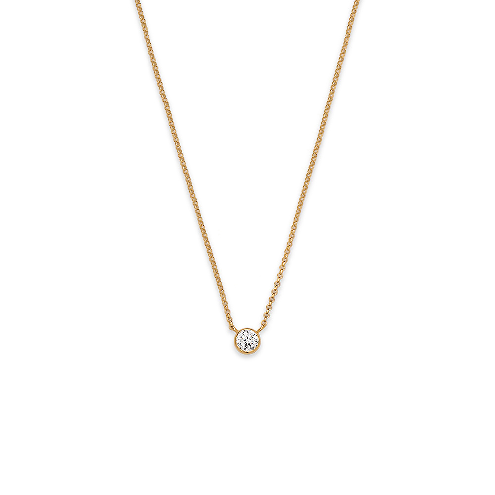 złoty naszyjnik z brylantem 0.25 ct infinity 04 - ręcznie wykonana bezkompromisowa biżuteria