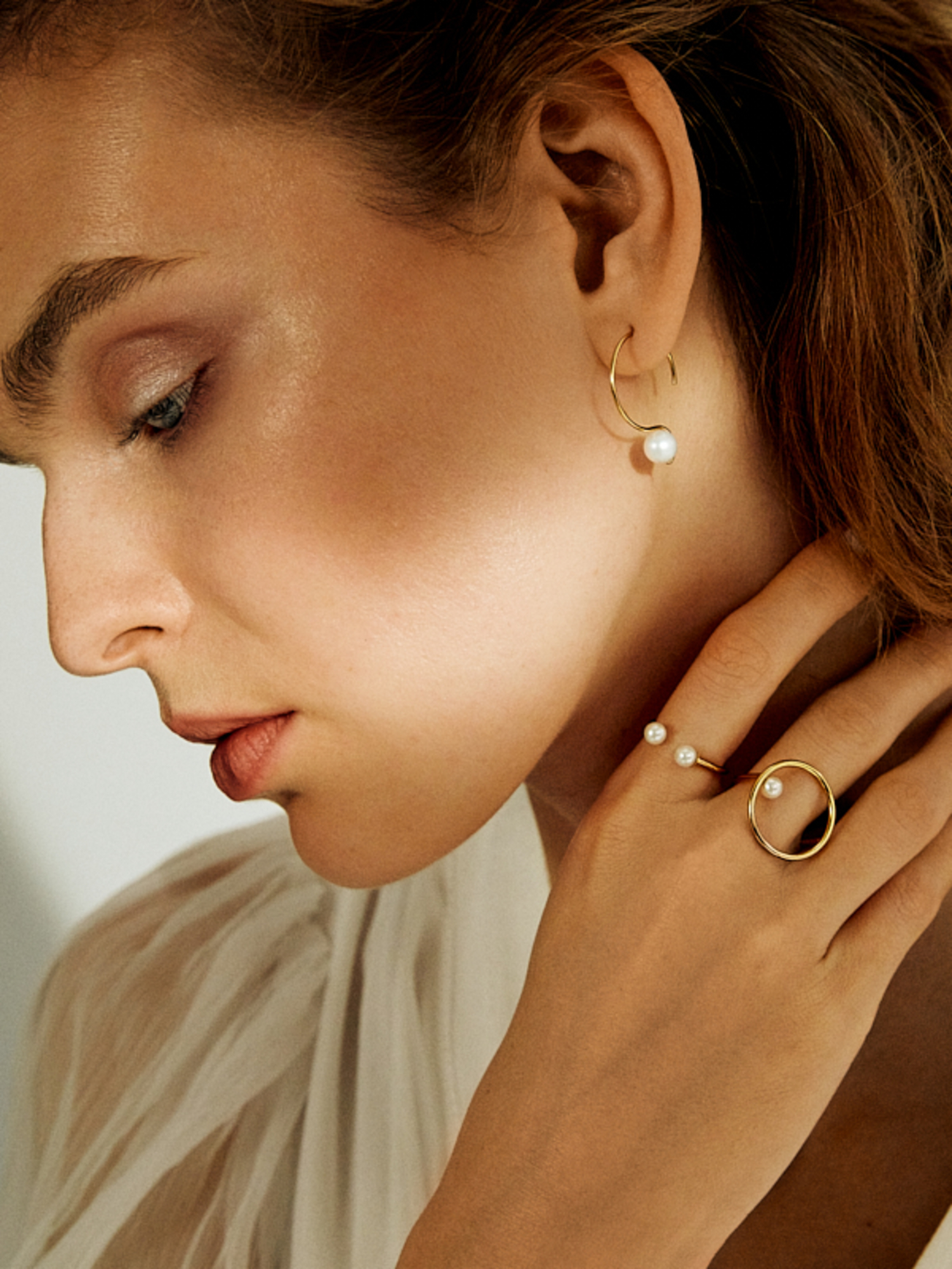 złote kolczyki z perłami imagine 03 dodatkowe zdjęcie 1