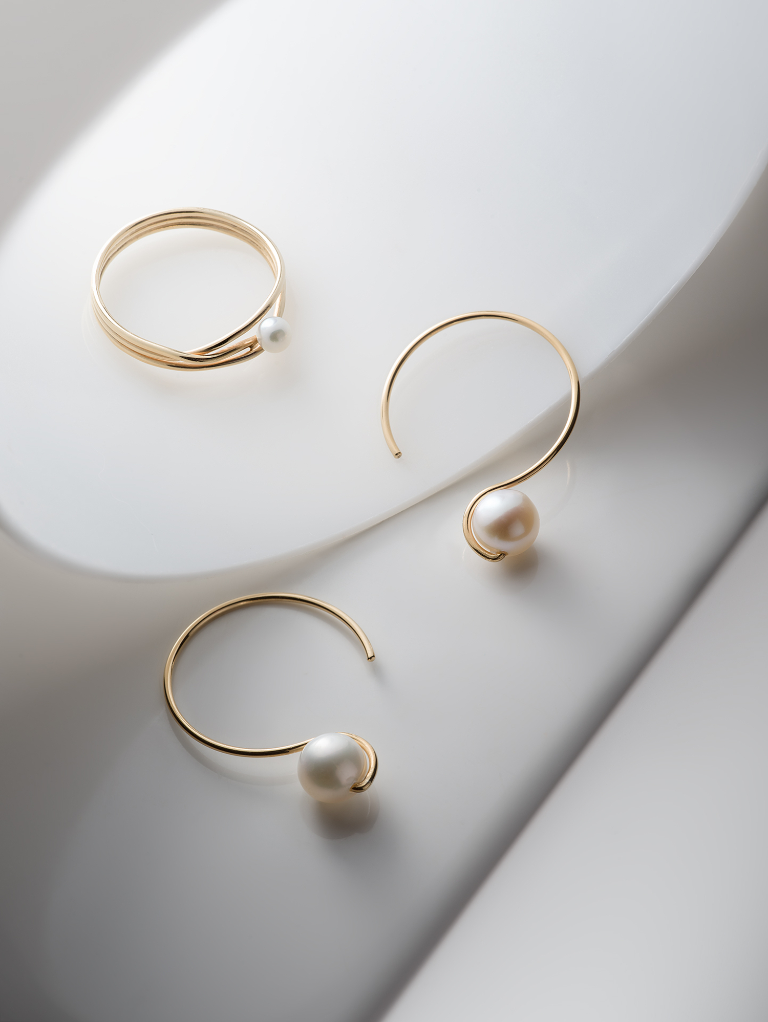 złote kolczyki z perłami imagine 03 dodatkowe zdjęcie 3