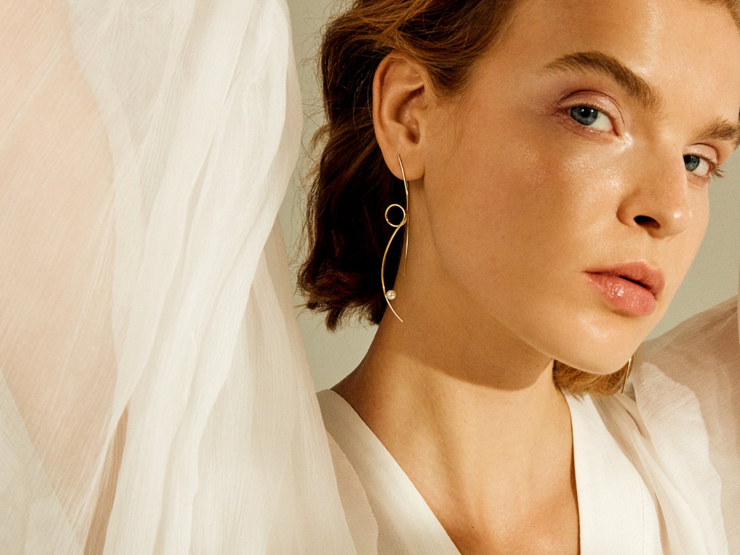 złote kolczyki z perłami imagine 04 dodatkowe zdjęcie 1