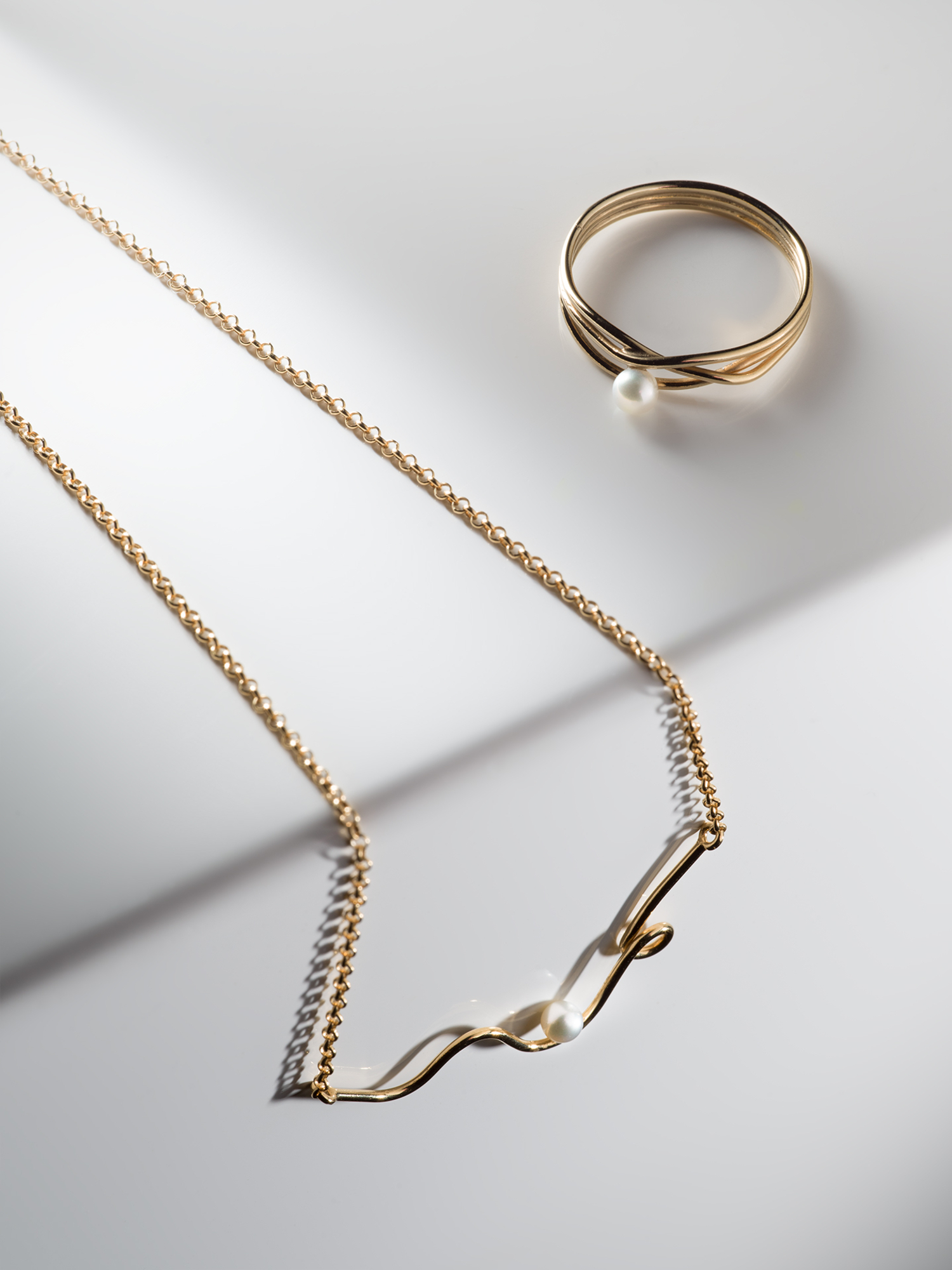 złoty naszyjnik z perłą imagine 01 dodatkowe zdjęcie 3