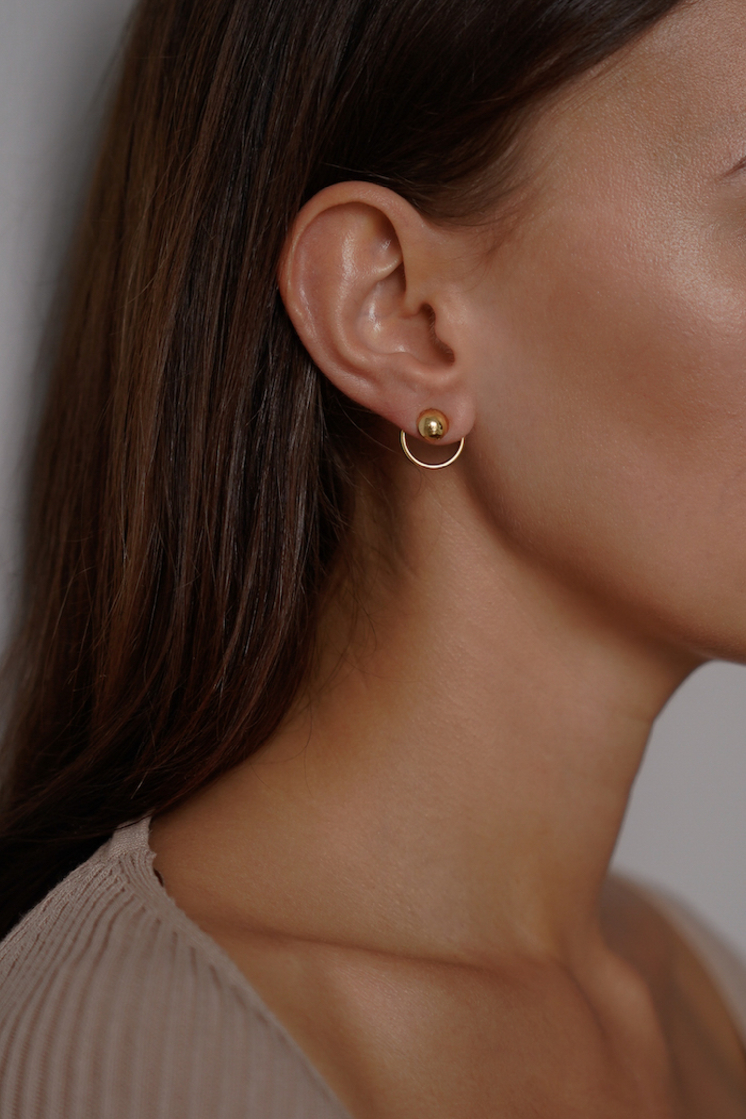 złote kolczyki moon 01 dodatkowe zdjęcie 3