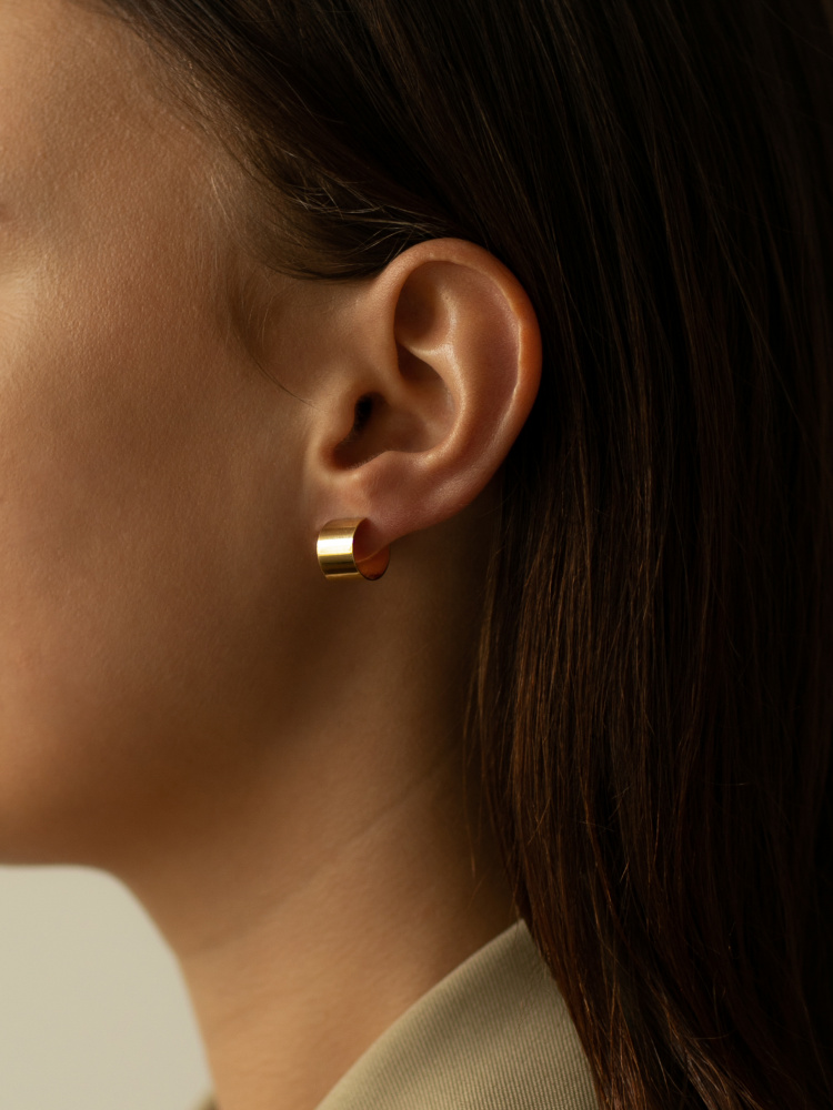 kolczyki hoops 08 gold dodatkowe zdjęcie 1