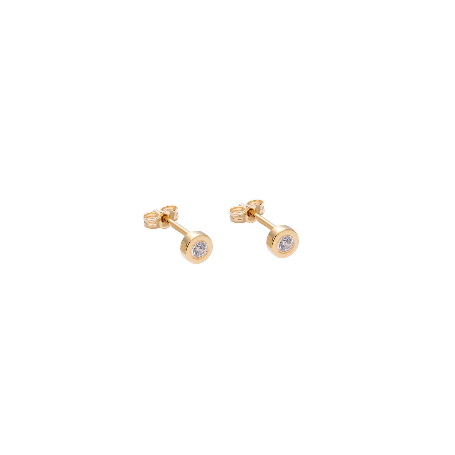 złote kolczyki z brylantami 0.06 ct infinity 01