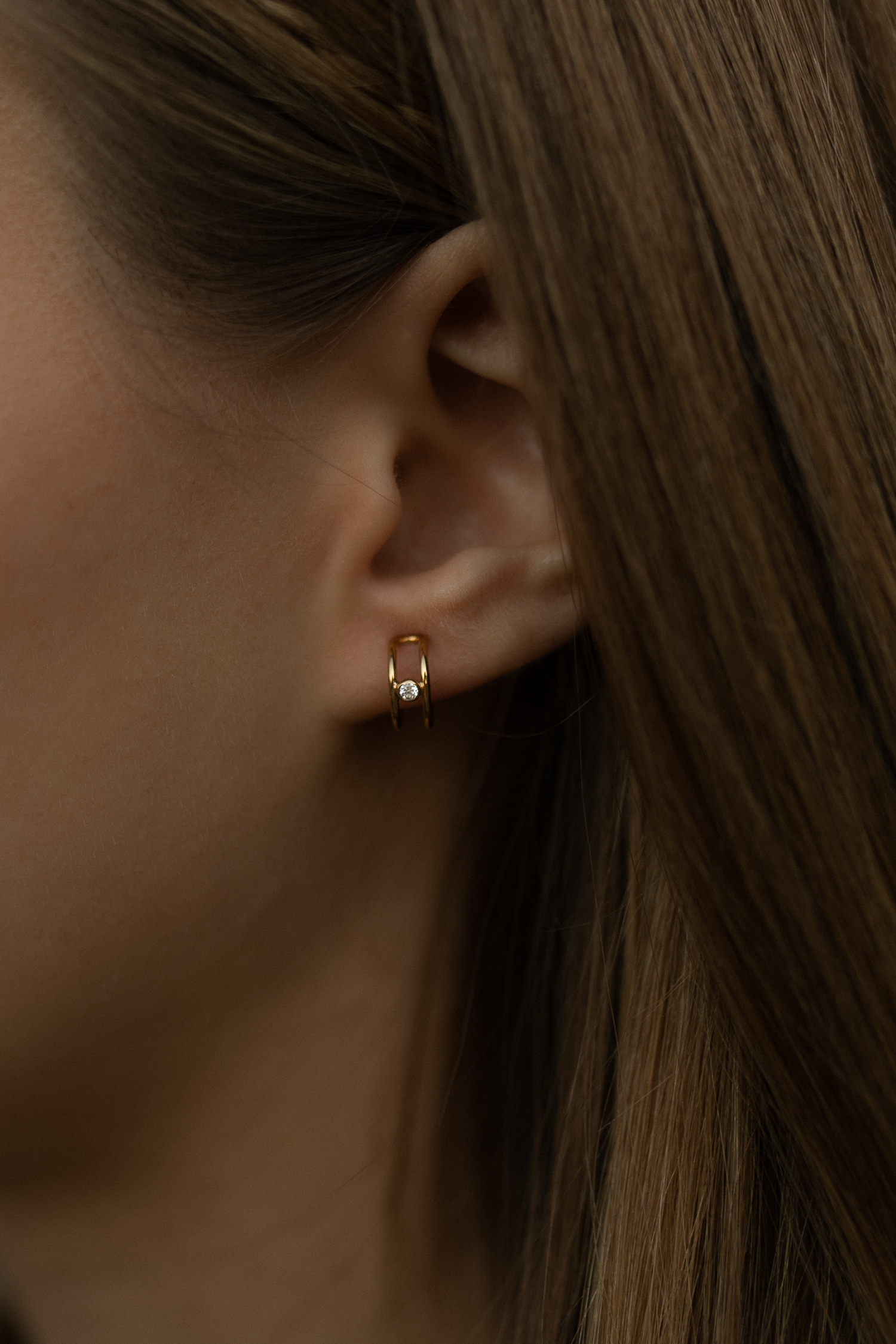 złote kolczyki z brylantami infinity 03 dodatkowe zdjęcie 1