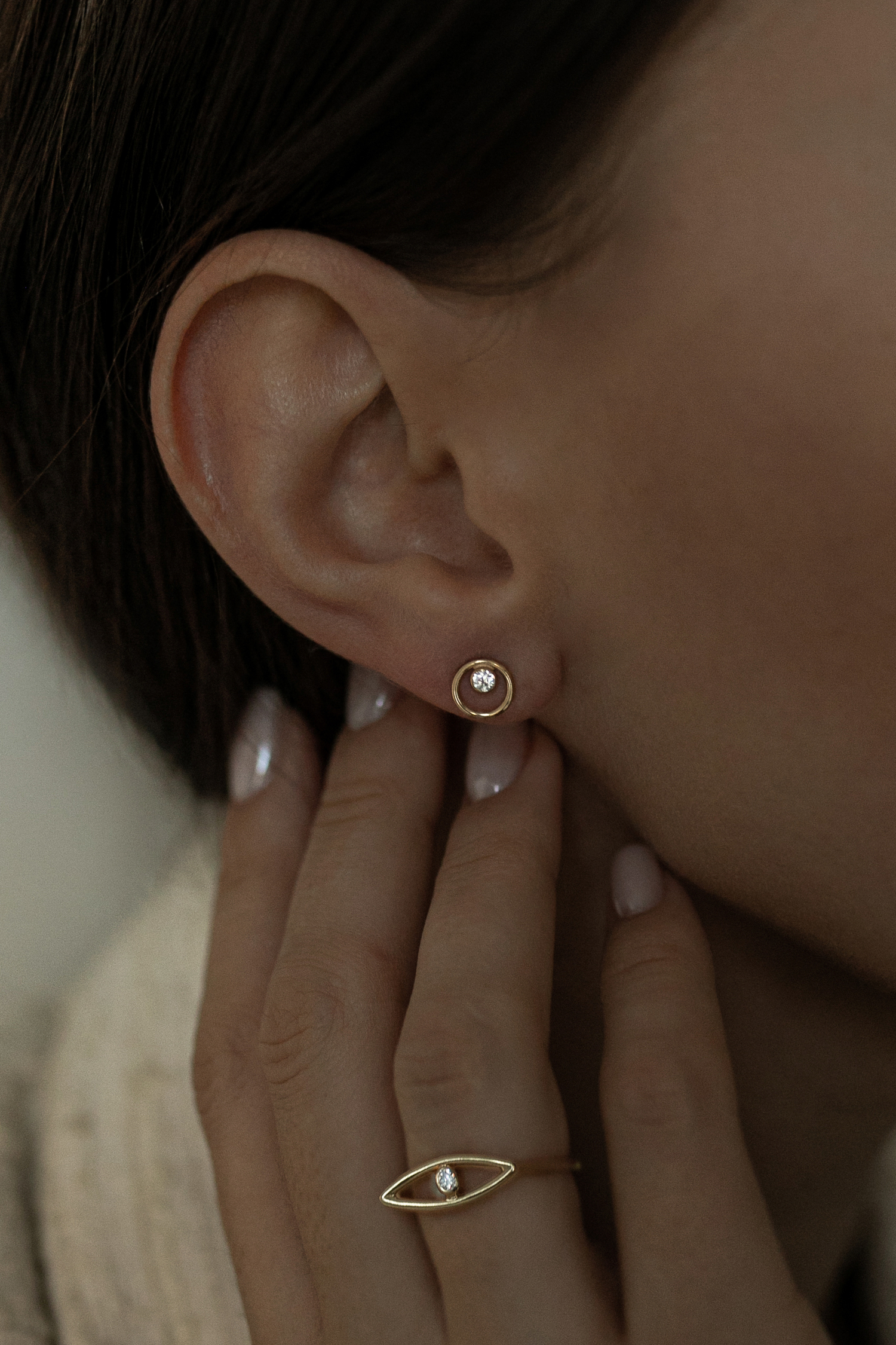 złote kolczyki z brylantami infinity 05 dodatkowe zdjęcie 1