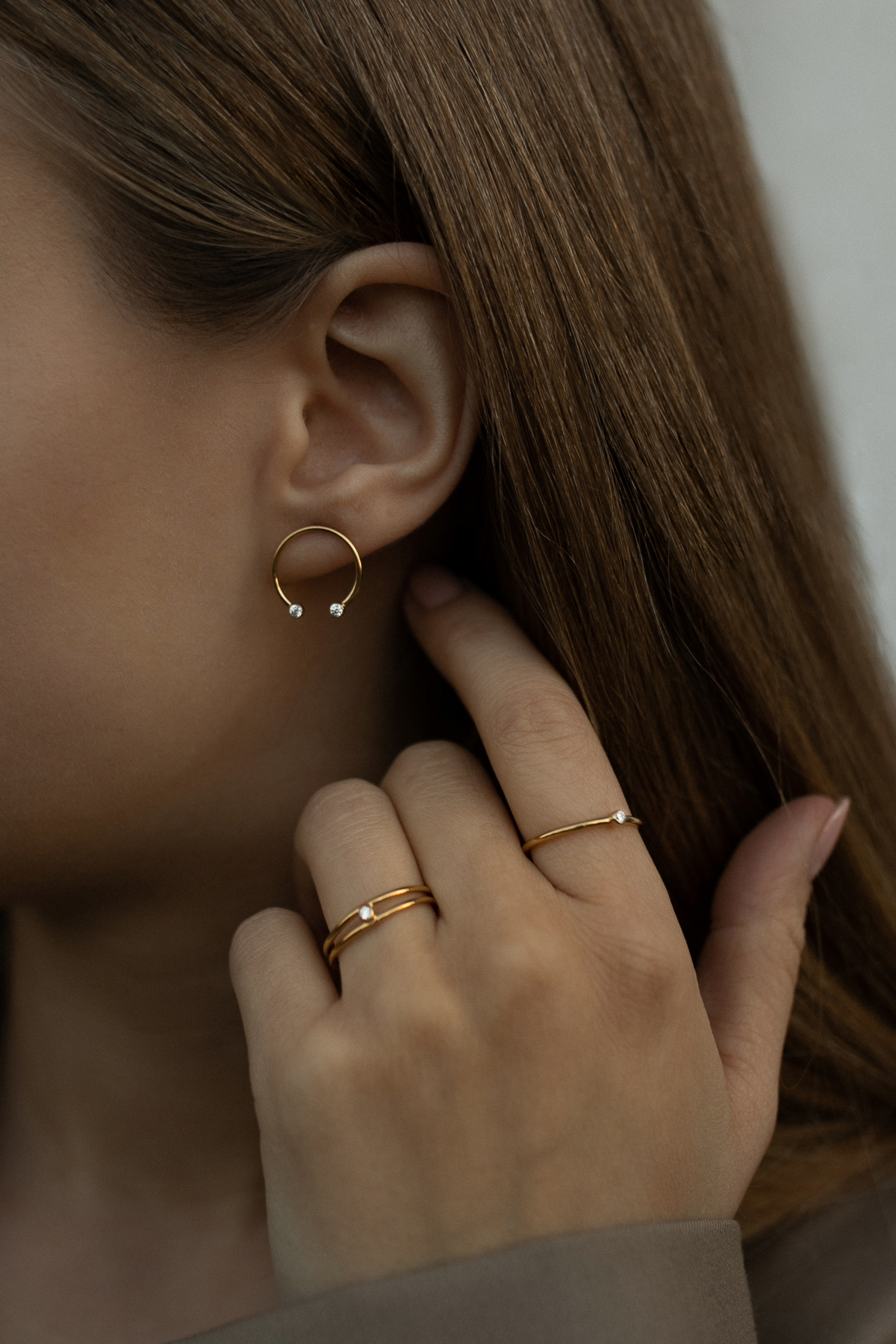 złote kolczyki z brylantami infinity 07 dodatkowe zdjęcie 1