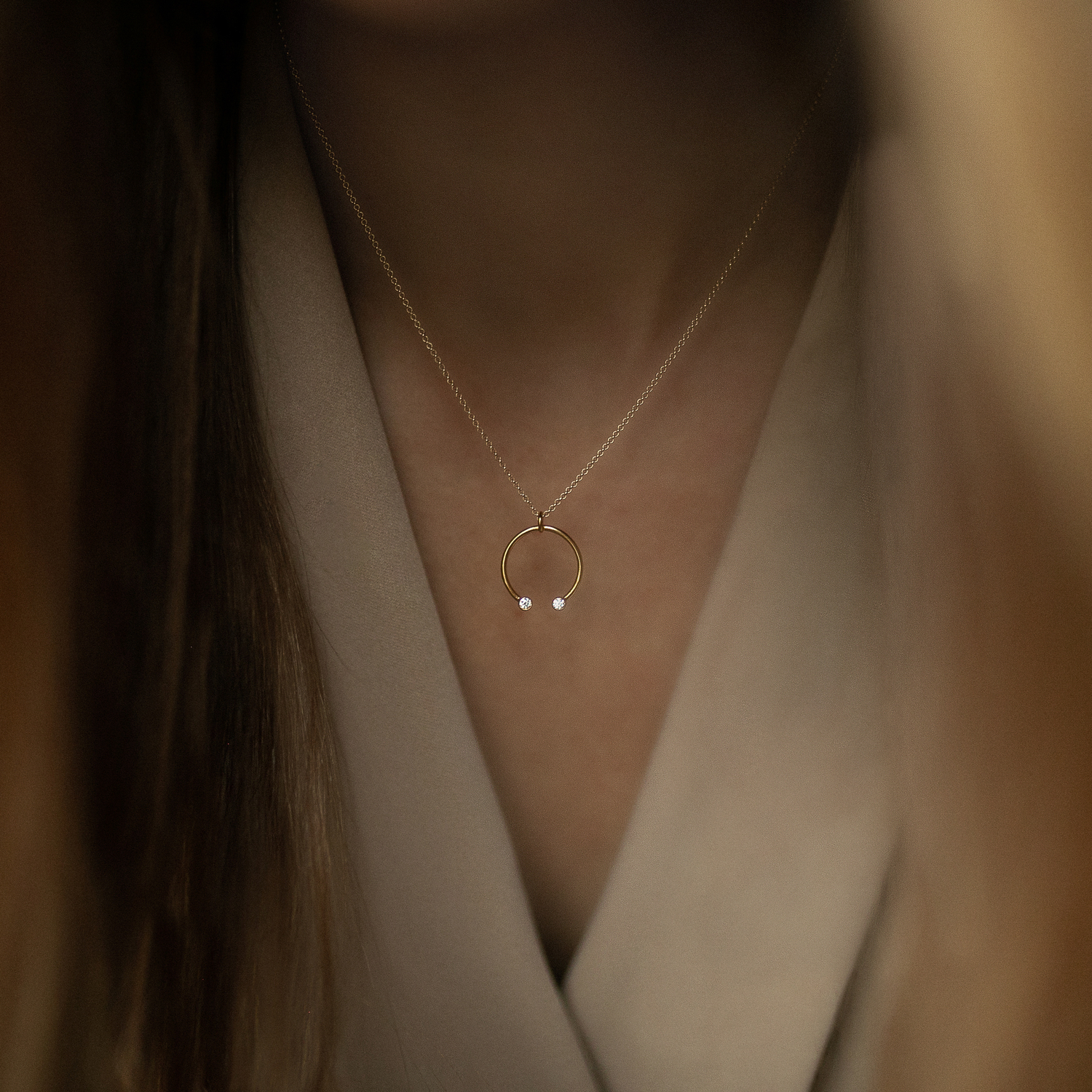 złoty naszyjnik z brylantami infinity 03 dodatkowe zdjęcie 1