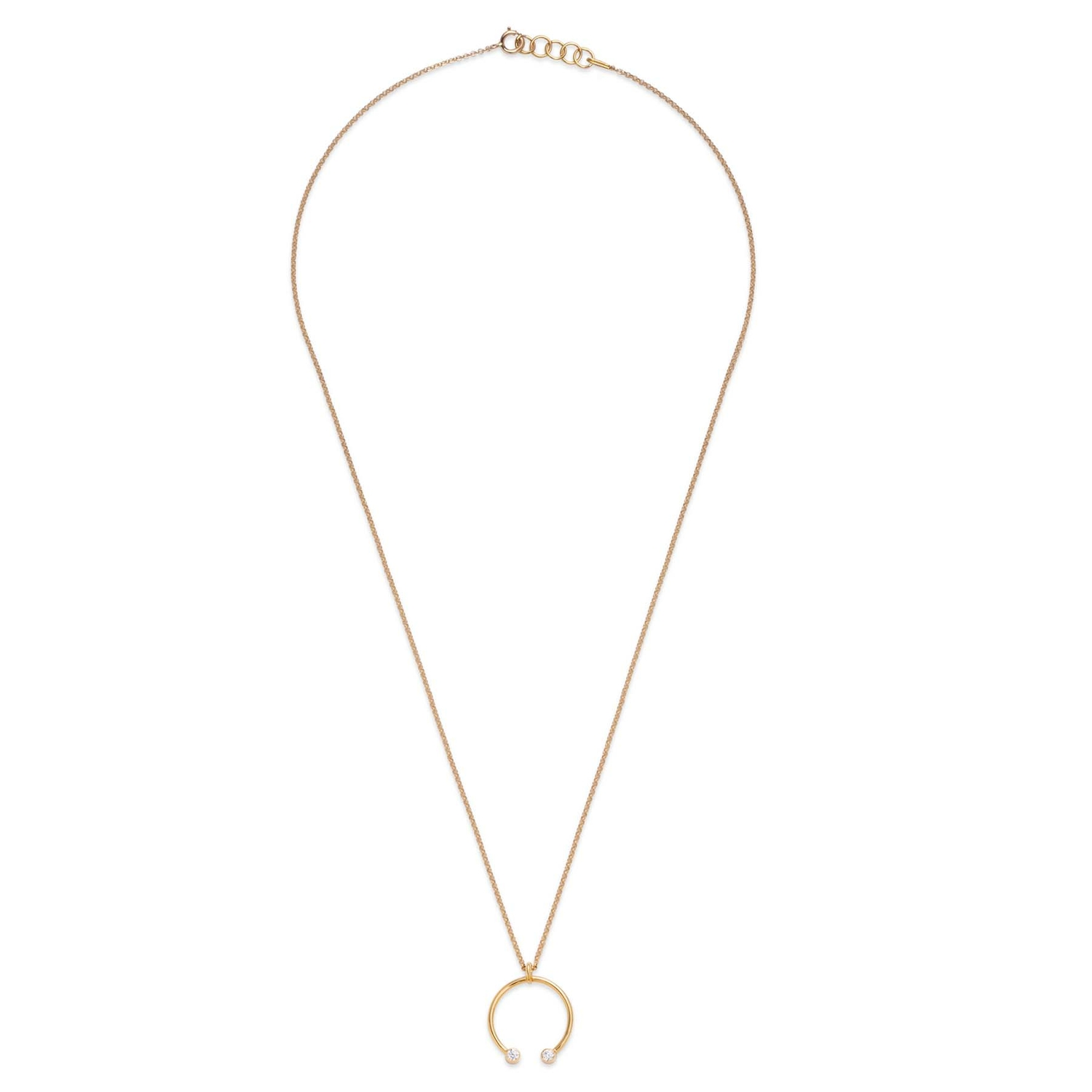 Gold infinity 03 necklace with diamonds dodatkowe zdjęcie 3