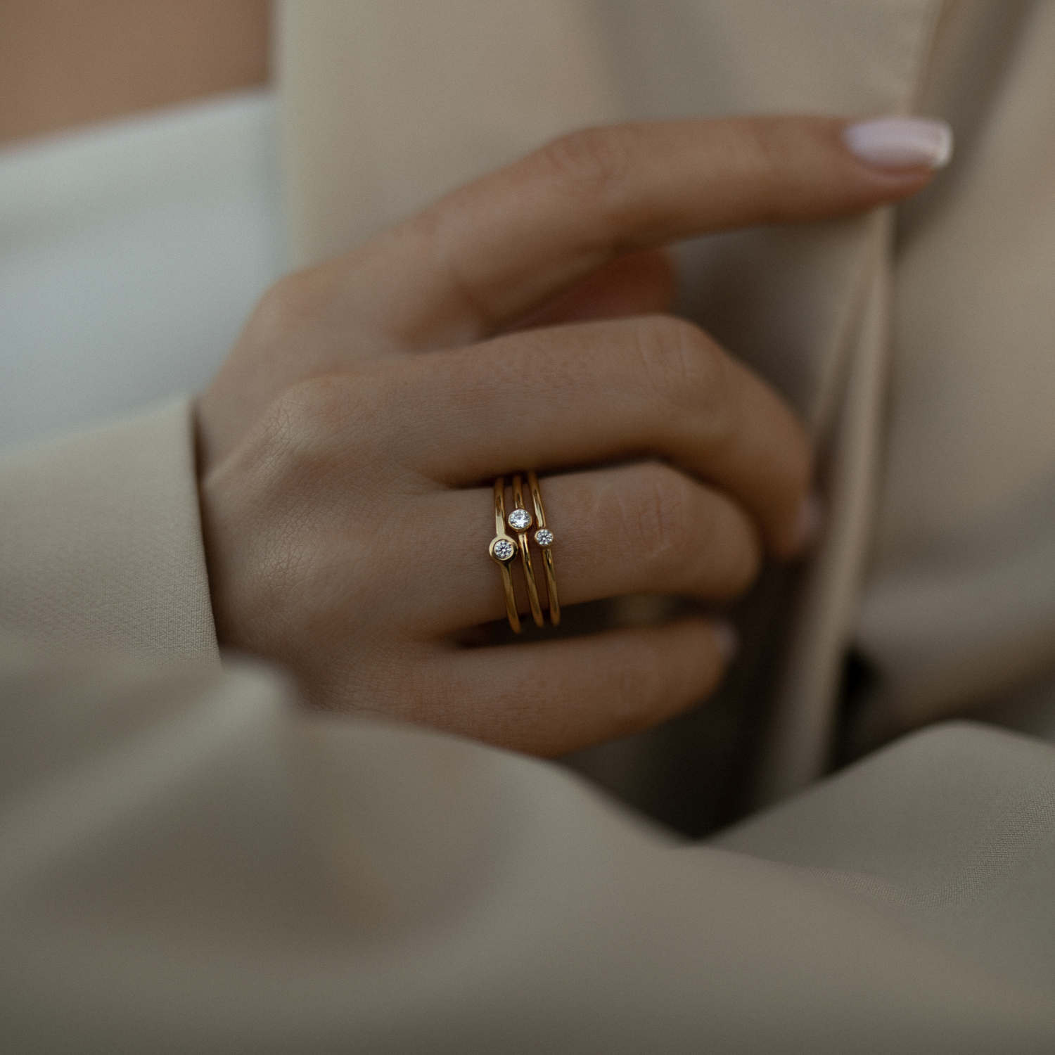 złoty pierścionek z brylantem infinity 03 dodatkowe zdjęcie 1