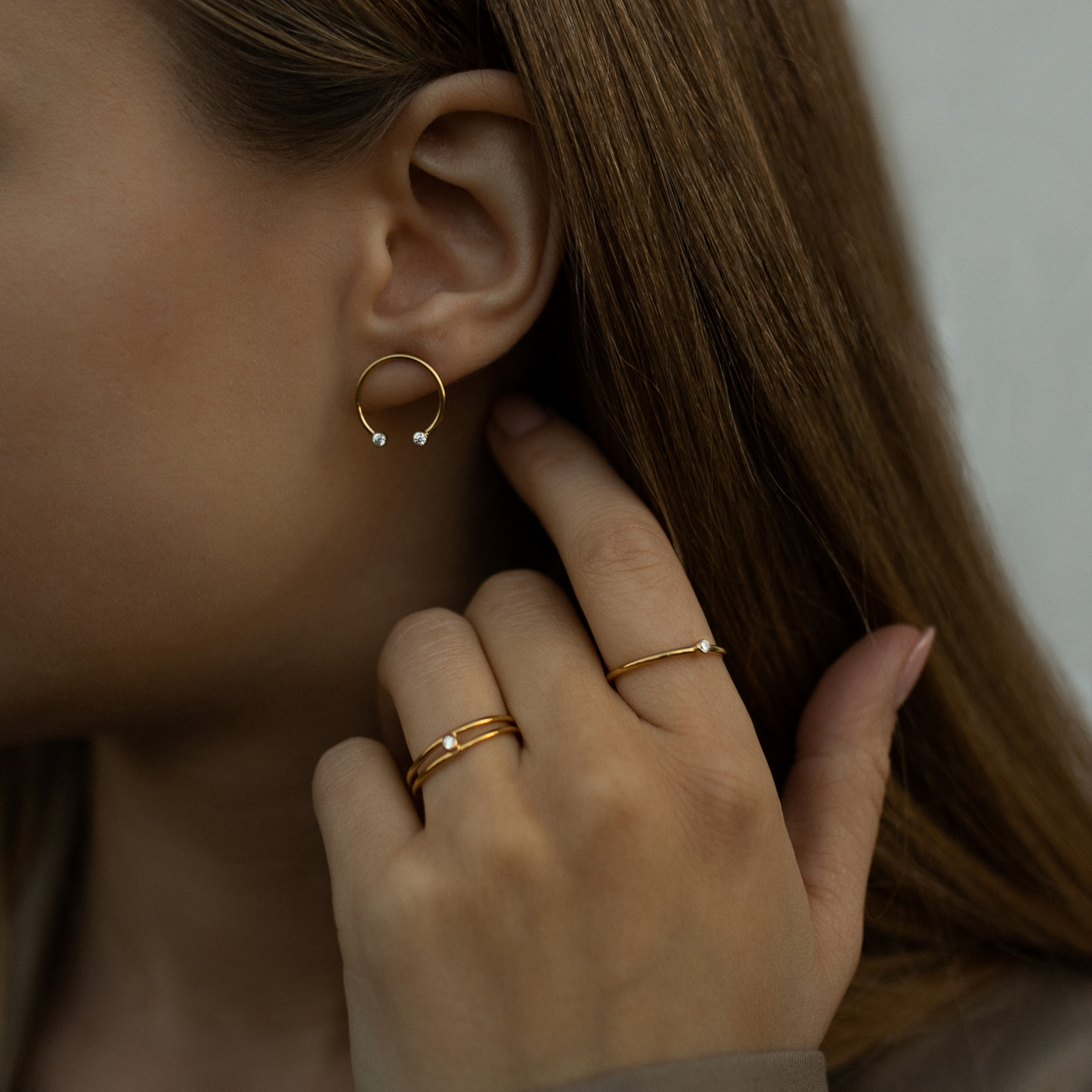 złoty pierścionek z brylantem infinity 06 dodatkowe zdjęcie 2