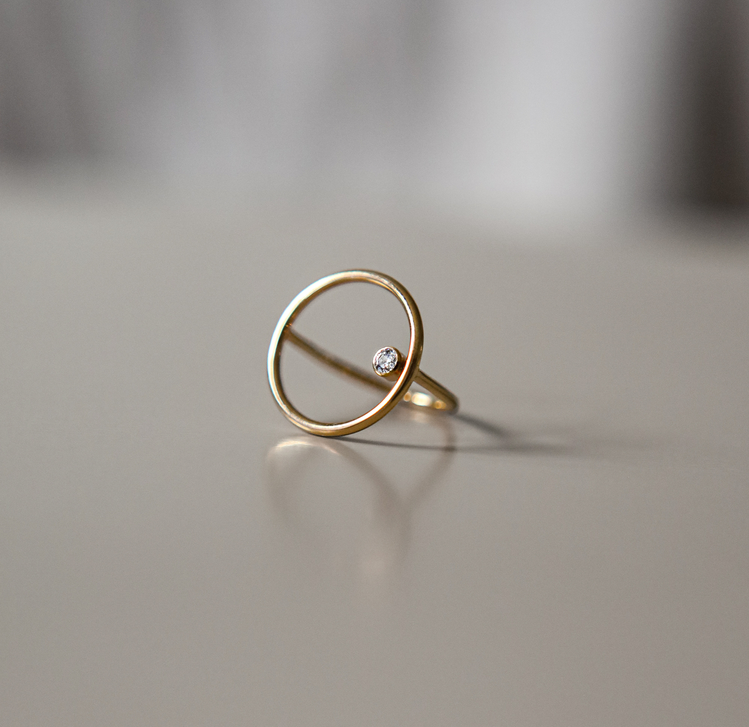 złoty pierścionek z brylantem 0.11 ct infinity 07 dodatkowe zdjęcie 2