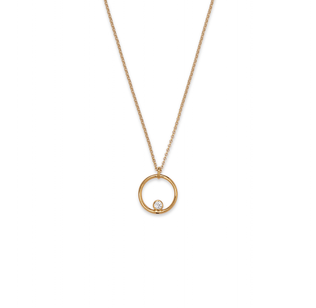 złoty naszyjnik z brylantem 0.06 ct infinity 02