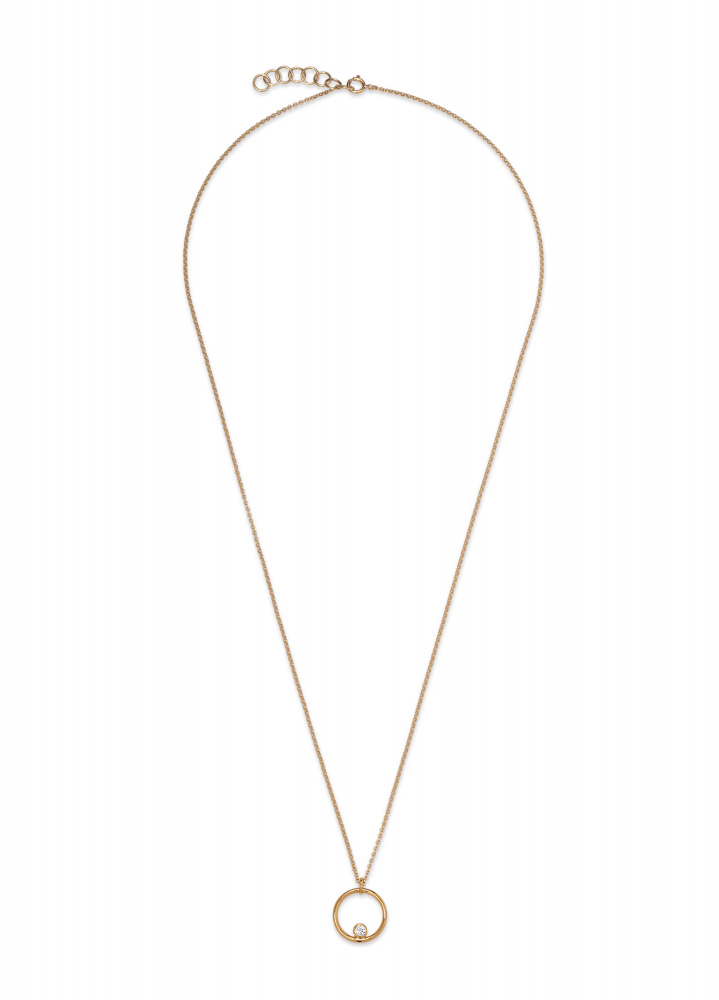 Gold infinity 02 necklace with 0.06 ct diamond dodatkowe zdjęcie 2