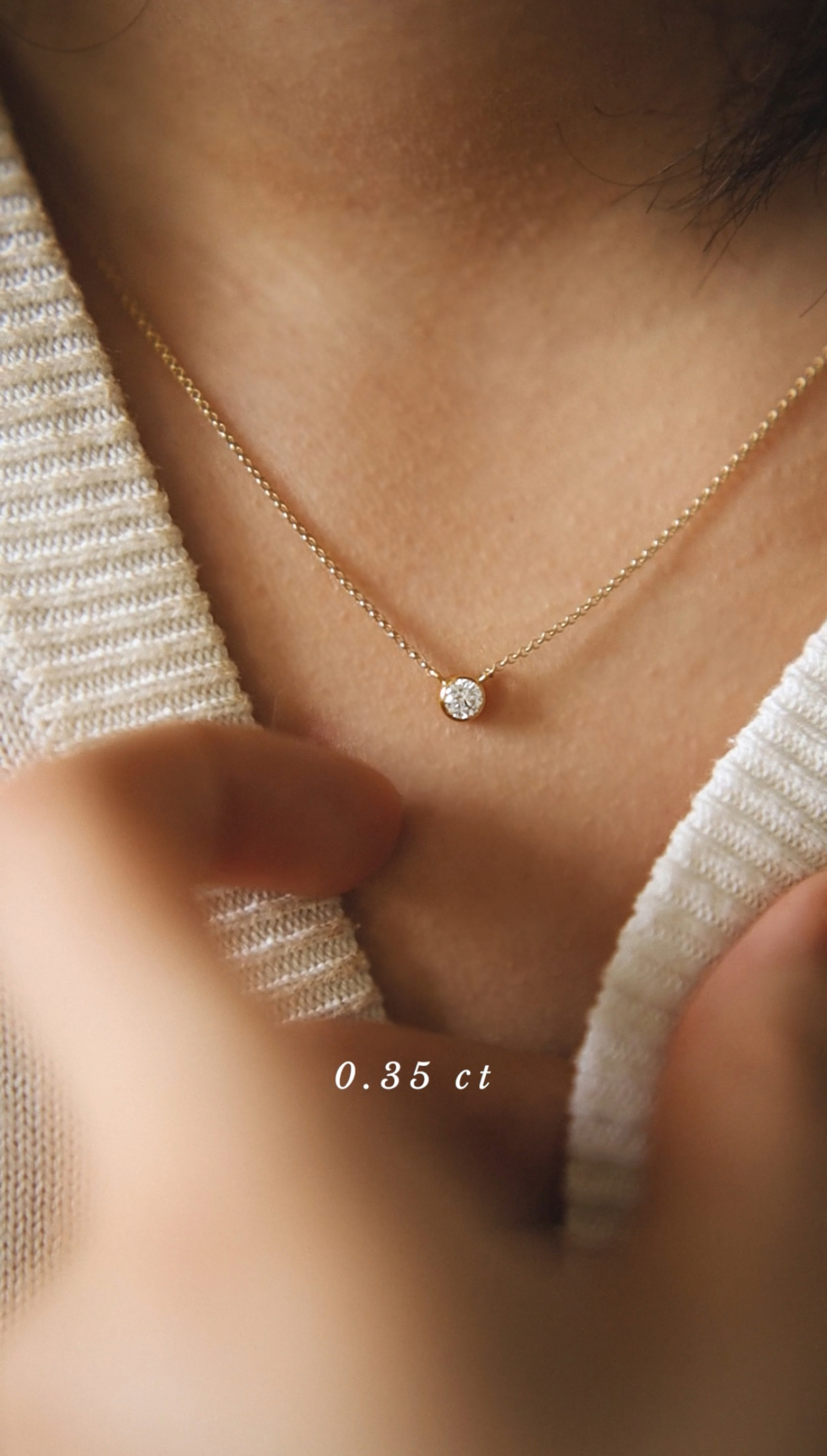 złoty naszyjnik z brylantem 0.35 ct infinity 04 dodatkowe zdjęcie 1