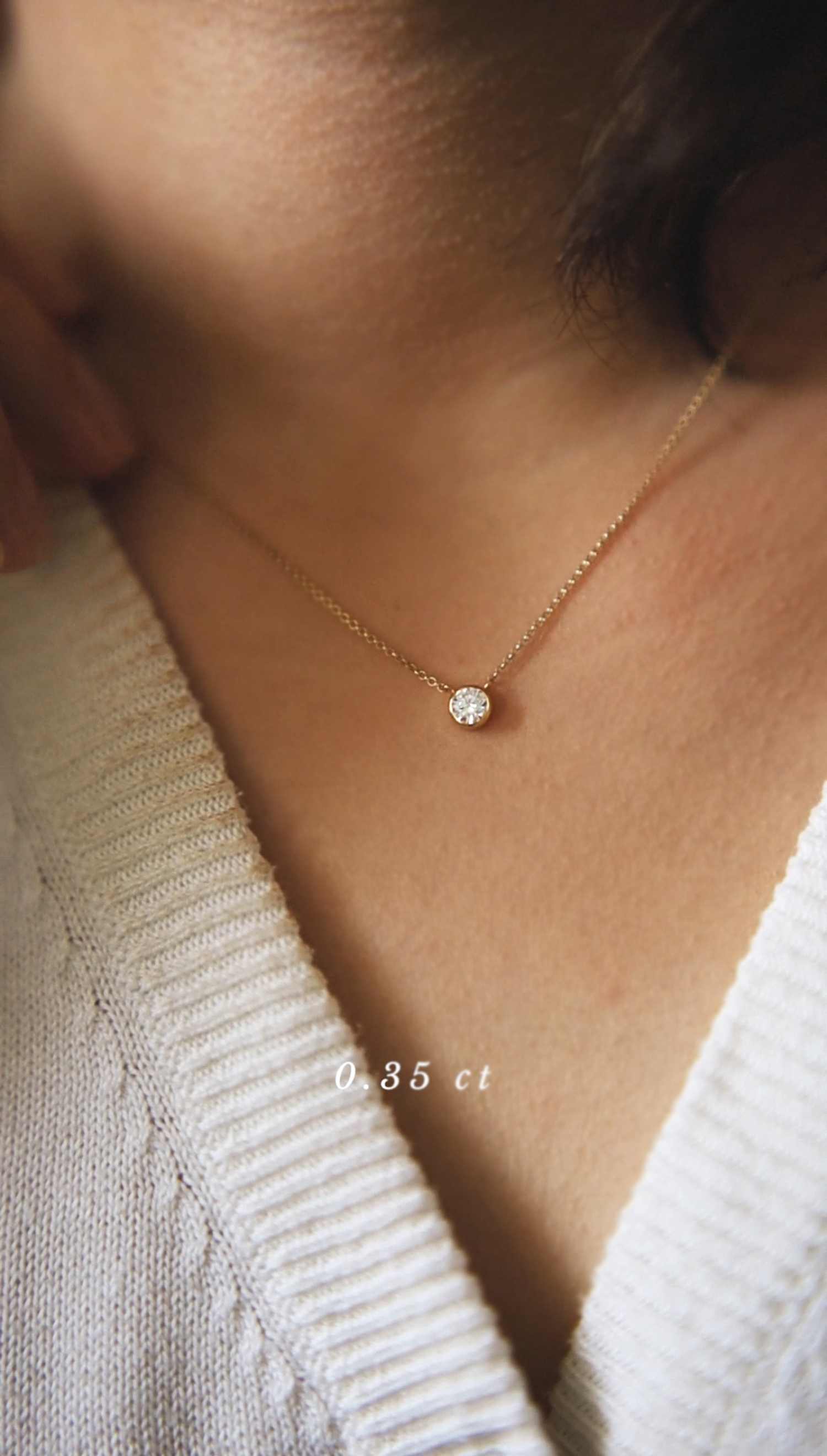 złoty naszyjnik z brylantem 0.35 ct infinity 04 dodatkowe zdjęcie 2