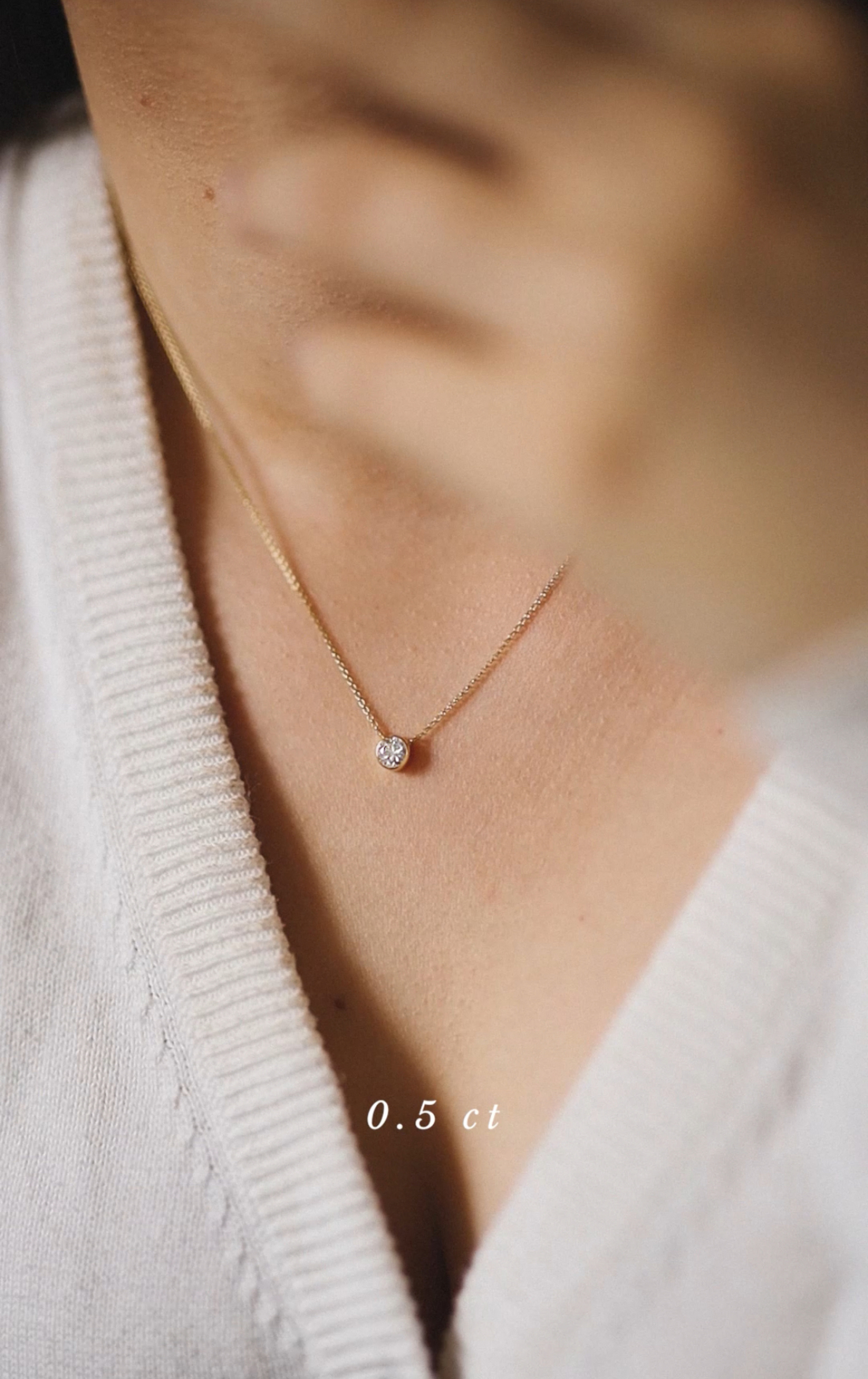 złoty naszyjnik z brylantem 0.5 ct infinity 04 dodatkowe zdjęcie 1