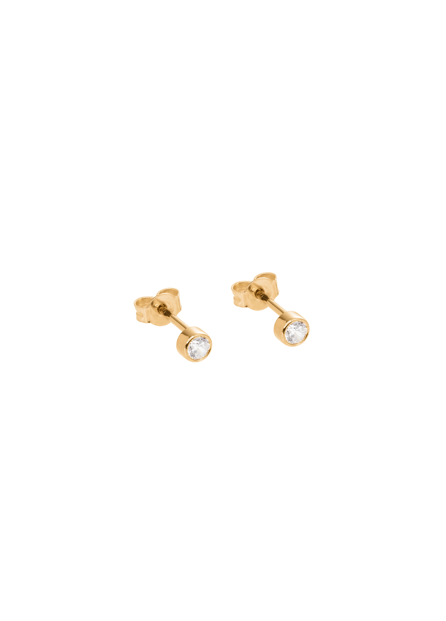 złote kolczyki z brylantami 0.22 ct infinity 08