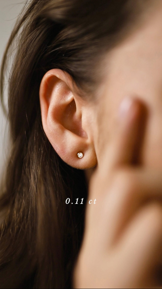 złote kolczyki z brylantami 0.22 ct infinity 08 dodatkowe zdjęcie 3